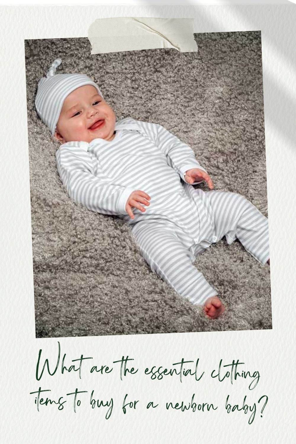 What are the essential clothing items to buy for a newborn baby