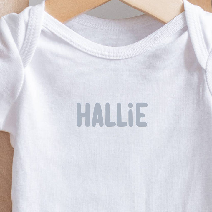 Personalised White Baby Bodysuit