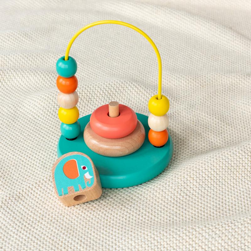 Rex London Mini Bead Loop and Stacker Toy - Wild Wonders