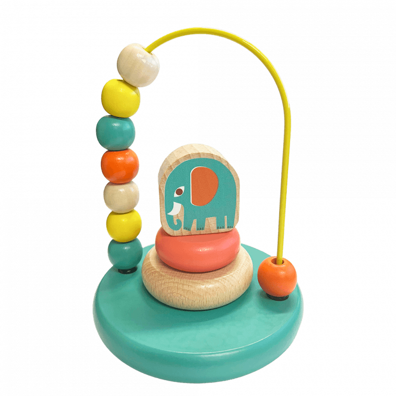 Rex London Mini Bead Loop and Stacker Toy - Wild Wonders