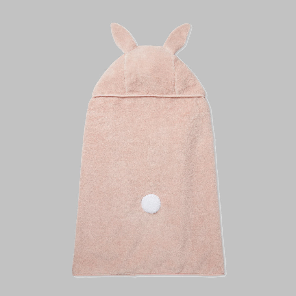 Mori Hooded Pink Bunny Baby Bath Towel