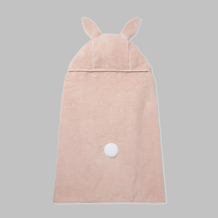 Mori Hooded Pink Bunny Baby Bath Towel