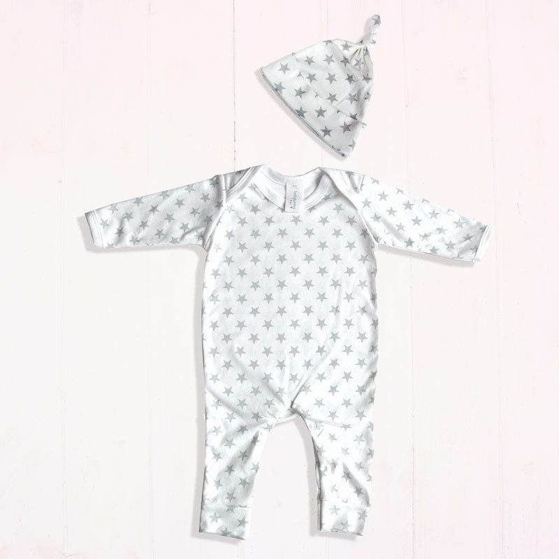 Grey & White Star Print Baby Outfit Set The Baby Hamper Company