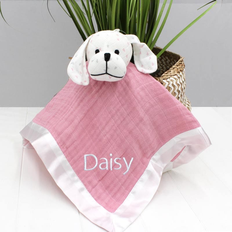 Personalised aden anais Musy Mate Comfort Blanket Pink