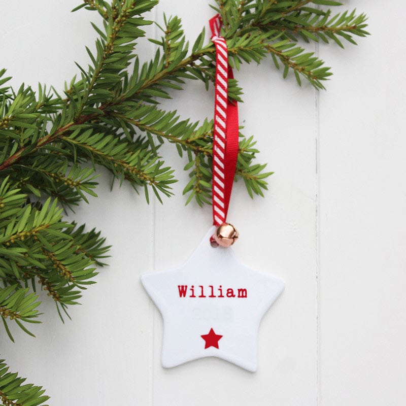 Personalised My First Christmas Star Decoration