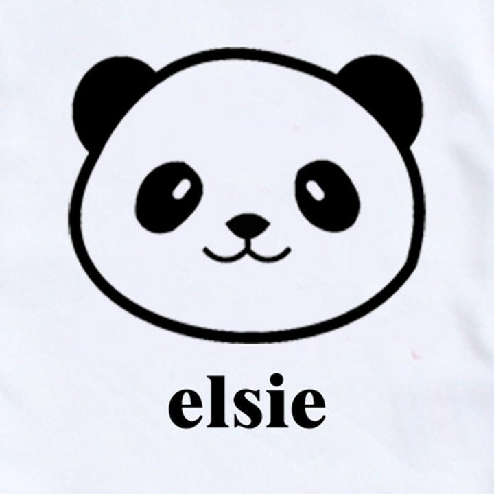 Personalise Panda Baby Name Bodysuit