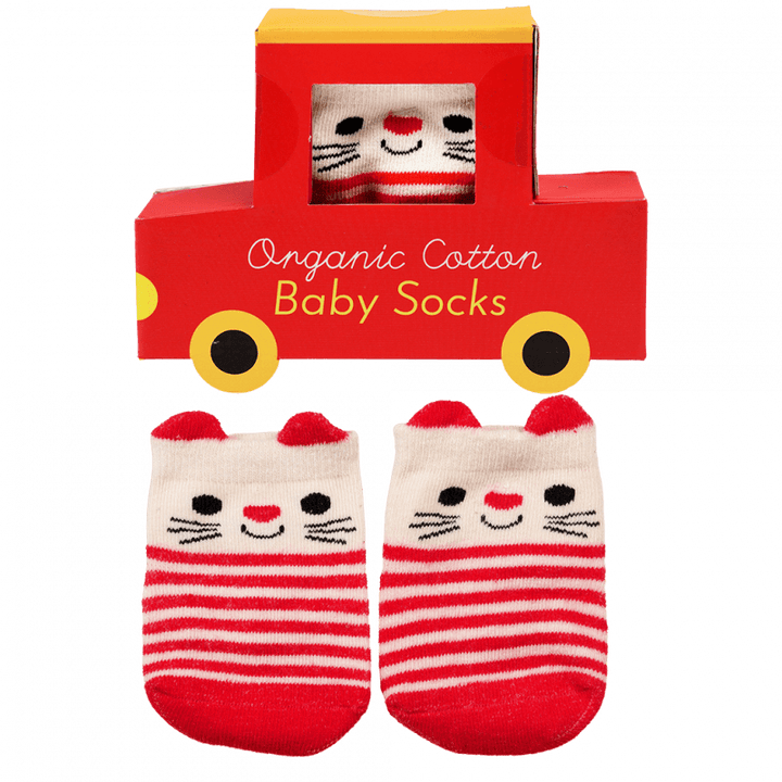 Rex London Red Cat Baby Socks