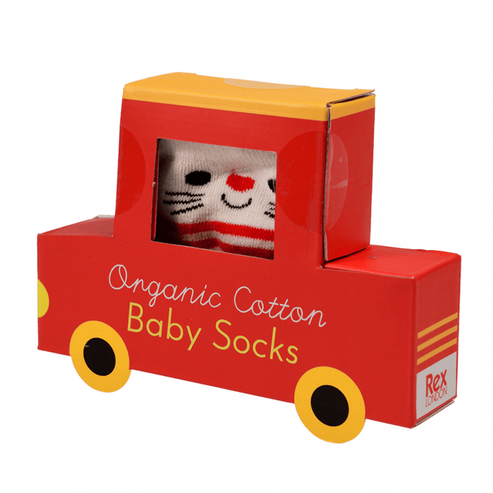 Rex London Red Cat Baby Socks