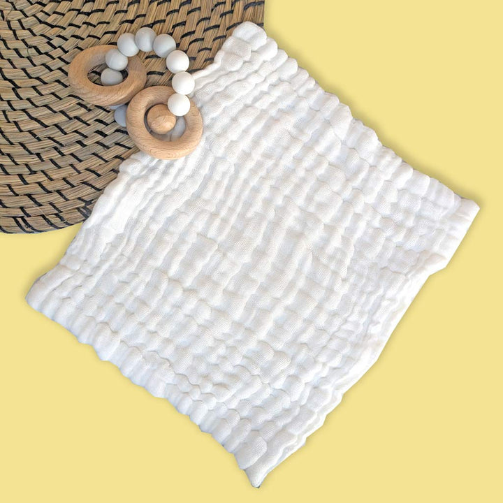 Plain White Baby Muslin Wash Cloth