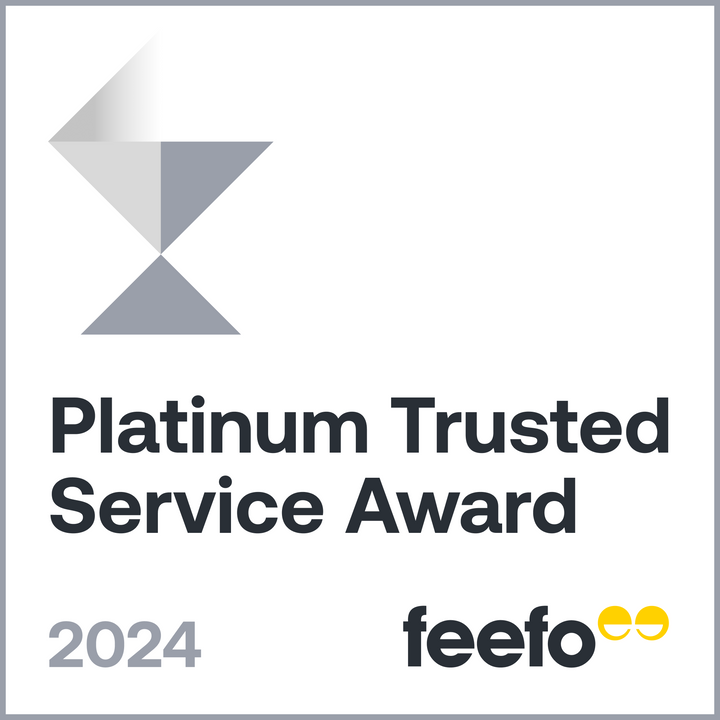 Feefo platinium service award for 2024