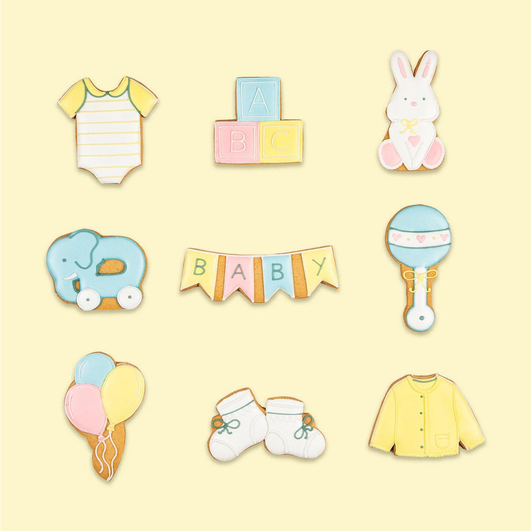 Baby Shower Biscuit Tin by Biscuiteers