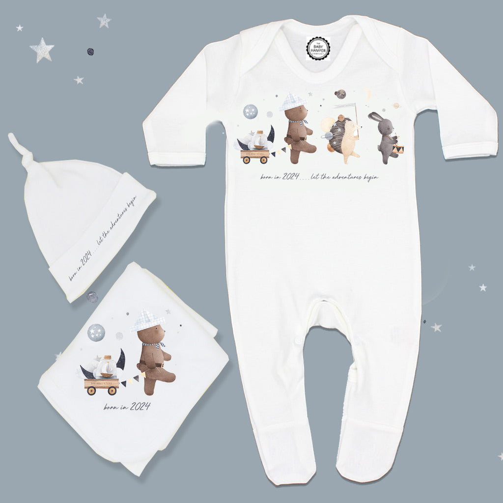 'Born in 2024...Let The Adventures Begin' Baby Hamper