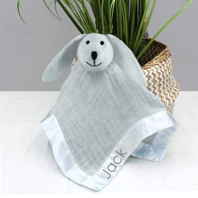 Personalised aden + anais Bunny Lovey - Grey