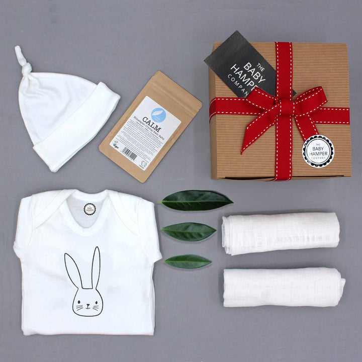 Pure White Baby Hamper - Medium Gift Box