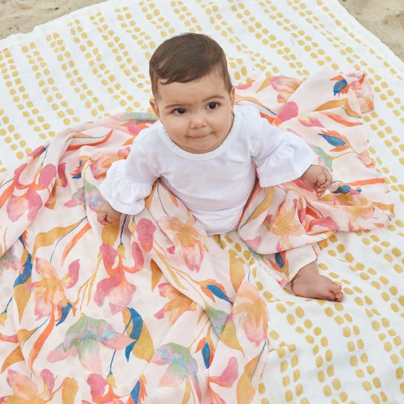 aden + anais Marine Gardens Silky Swaddle - SINGLE