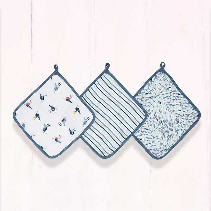 aden + anais Essentials Seashore Washcloth - 3 Pack