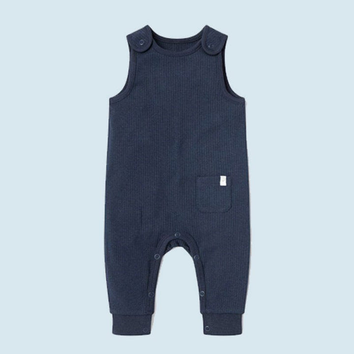 Baby Mori Ribbed Romper Suit - Blue