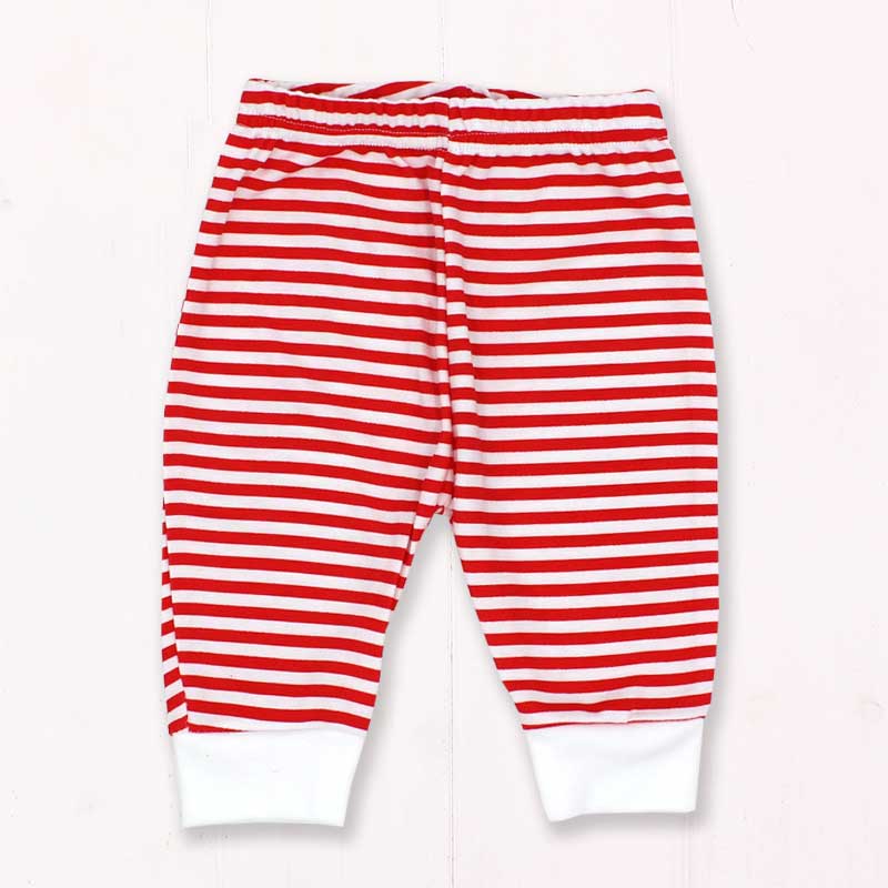 Red and White Stripe Baby Yoga Pants