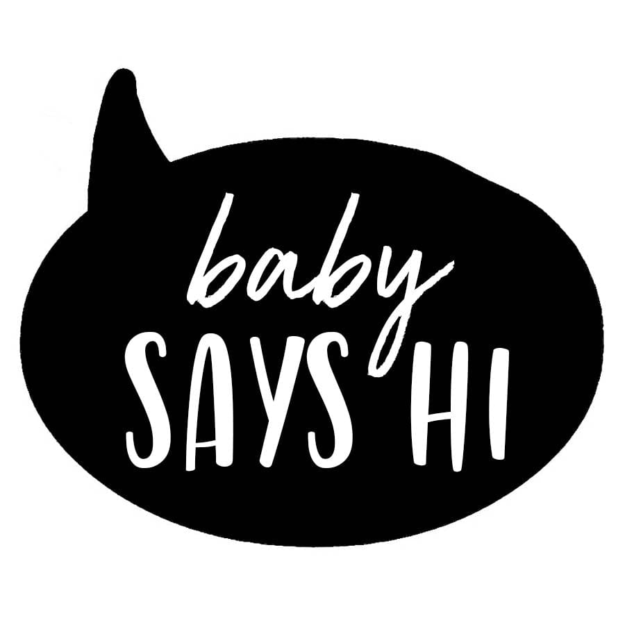 Baby Says Hi Personalised T-shirt - White