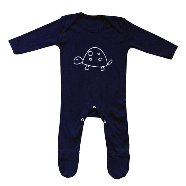 Baby Bodysuit, Navy Tortoise print, Cotton