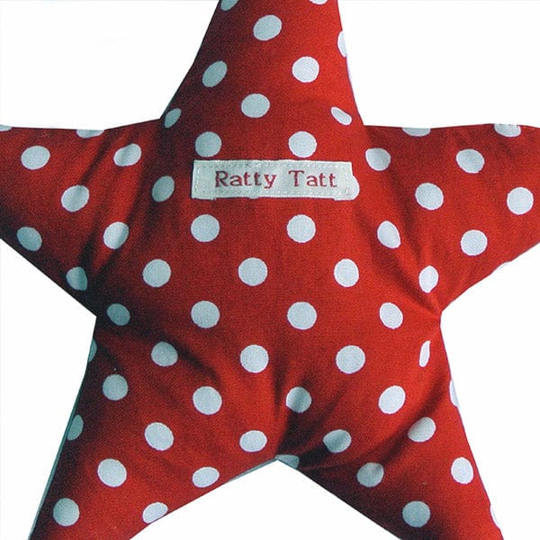 Ratty Tatt Handmade Baby Door Hanger - Red Spotty Star