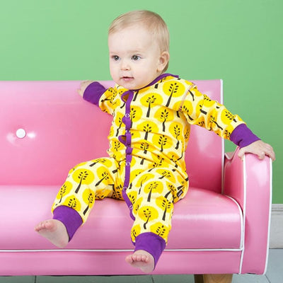 Maxomorra Yellow Trees Unisex Rompersuit