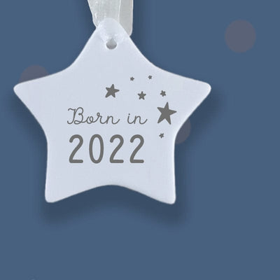 Born in 2022 Hanging Ceramic Star Decoration 1