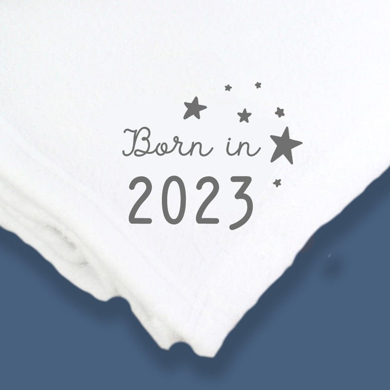 'Born In 2023' Baby Pram Blanket