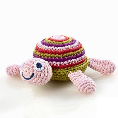 Pebblechild Fairtrade Crochet Turtle - Pink