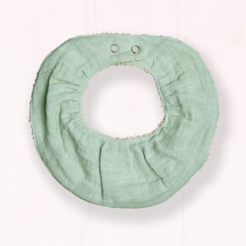 Fabelab Organic Muslin Ruffle Bib - Mint Green