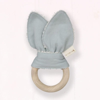 Fabelab Cat Ears Teether Ring - Blue
