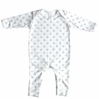 Grey & White Star Print Rompersuit by The Baby Hamper Company
