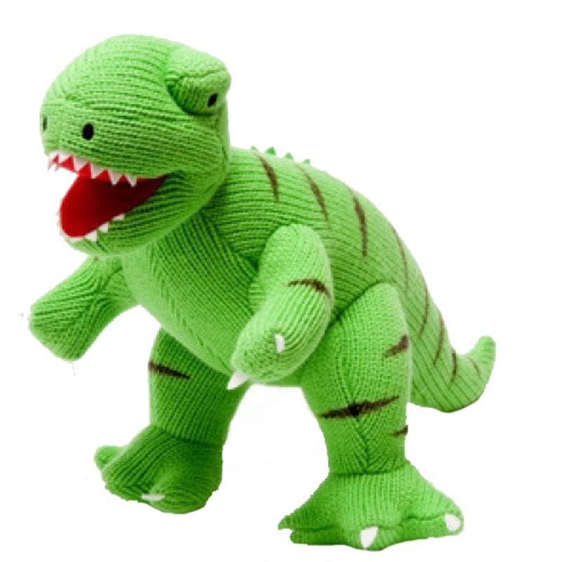 Best Years Mini George the Dinosaur Knitted Rattle Toy