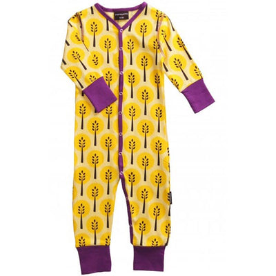 Maxomorra Yellow Trees Unisex Rompersuit