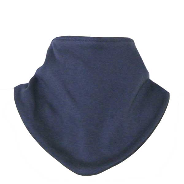 Bandana Bib, Navy, Cotton and Velcro fixing