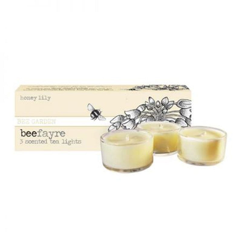 BeeFayre Honey Lily Scented Tealights Trio