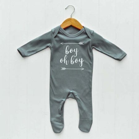 Newborn Baby Clothes Set, Grey Boy Oh Boy