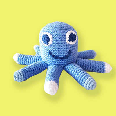 Pebblechild Fairtrade Crochet Octopus - Cornflower Blue