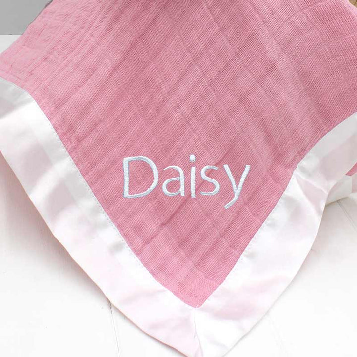 Personalised aden + anais Musy Mate Comfort Blanket - Pink