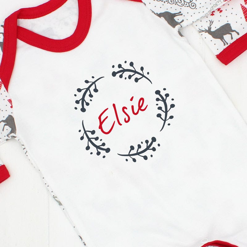 First Christmas Baby Outfit - Nordic Print