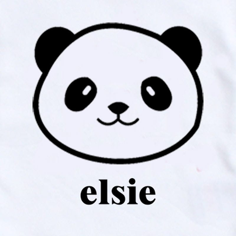 Personalised Panda Baby Name Bodysuit