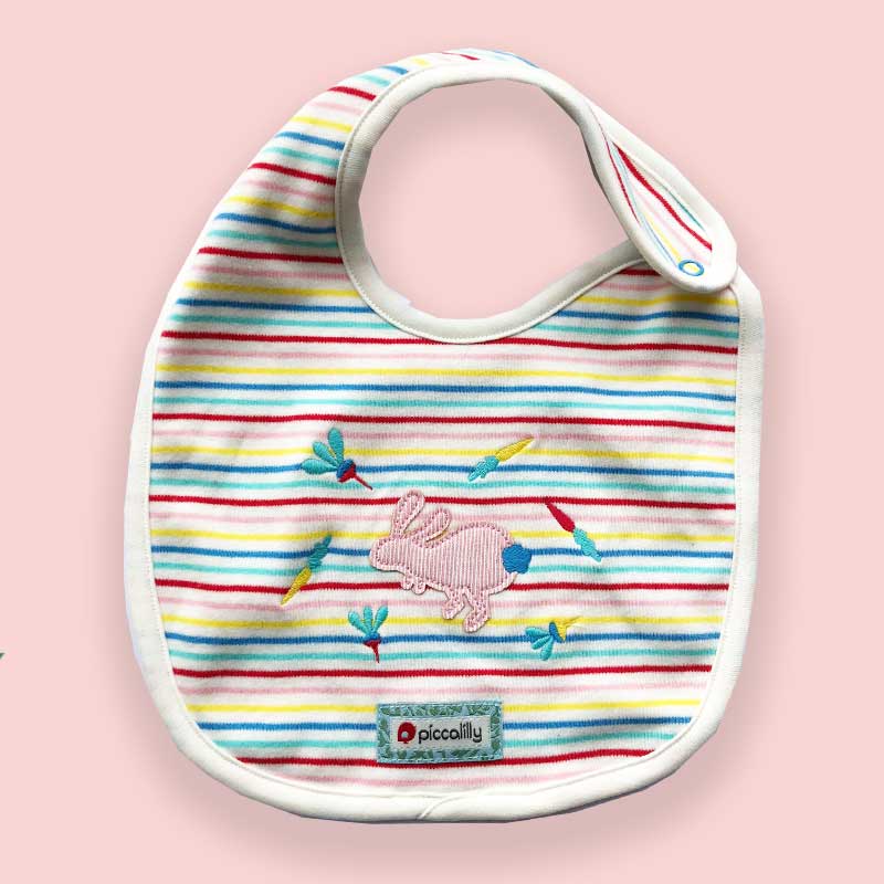 Piccalilly Baby Bib - Hopping Bunny