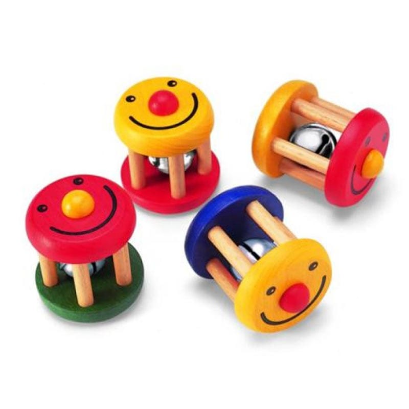 Pintoy Smile Wooden Roller Rattle