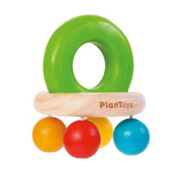 A beautifully made bright and chunky wooden toy that will keep any little one engaged for hours.  Just the right size to hold comfortably in little hands, and with brightly coloured bells that sound when shaken, this toy really does tick all the boxes.