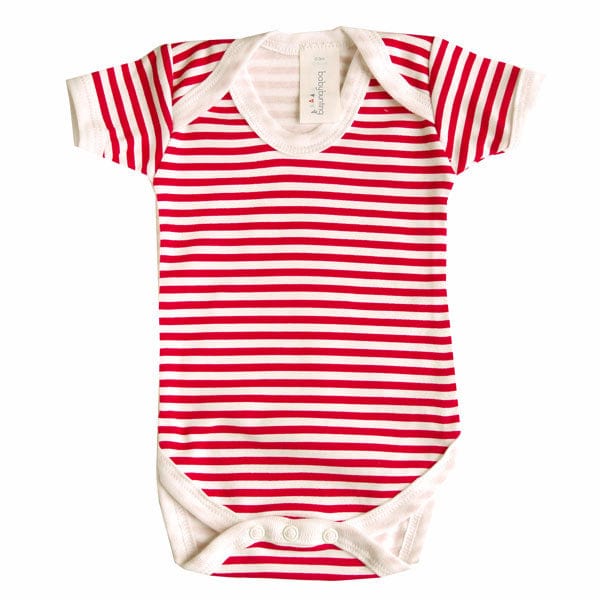 Red & White Stripe Bodysuit By The Baby Hamper Company