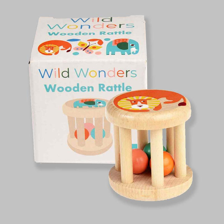 Rex London Wild Wonders Wooden Roller Rattle