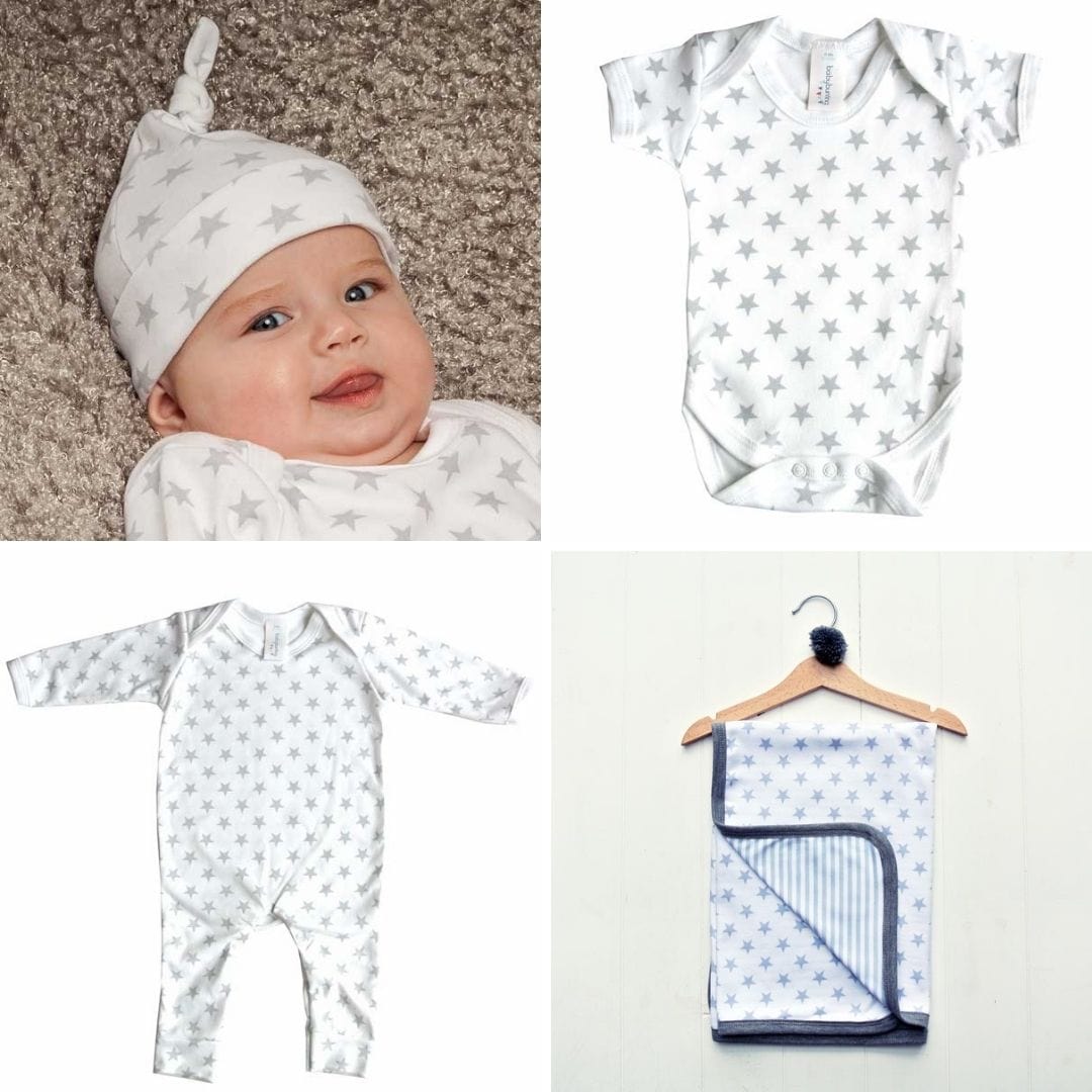 Grey Stars Baby Gift Set