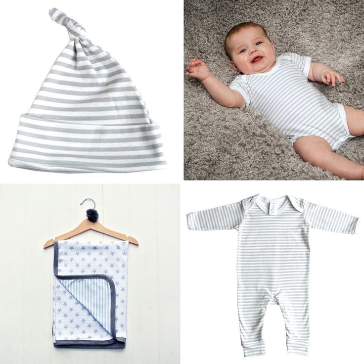 Baby Outfit Gift Set - Grey Stripe