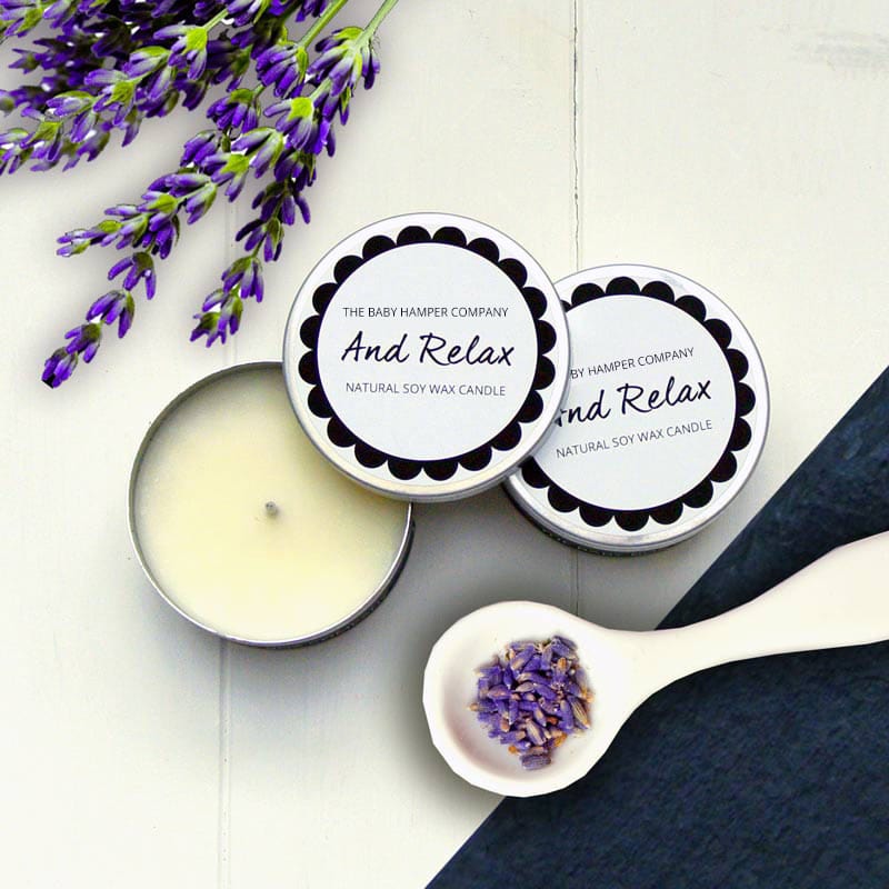The Baby Hamper Company 'And Relax' Candle Tin