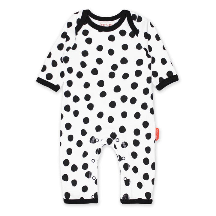 Toby Tiger Monochrome Spot Print Sleep Suit - Unisex